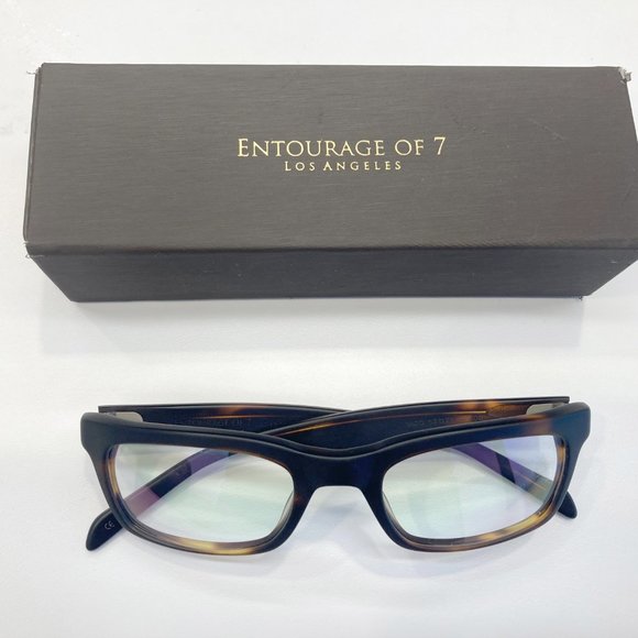 Entourage of 7 - Los Angeles NICO Eyeglass Frames - Matte Tortoise - LIKE NEW - Picture 1 of 7